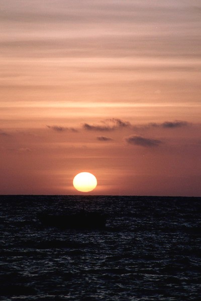 sunset on puerto vallarta Los Muertos beach